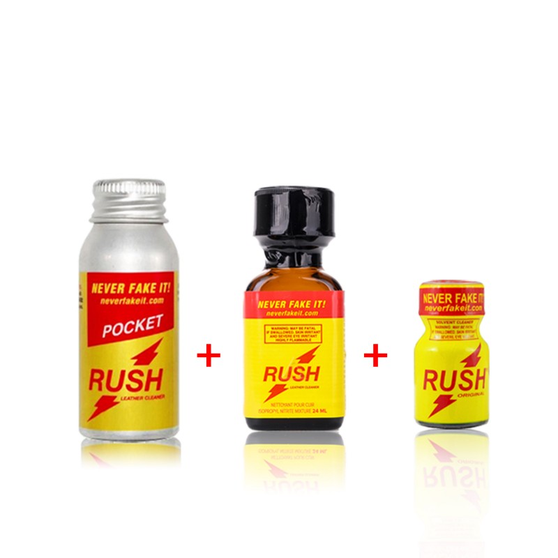 Poppers Packs Rush Pocket 30ml + Rush Original 24ml + Rush Original 10ml