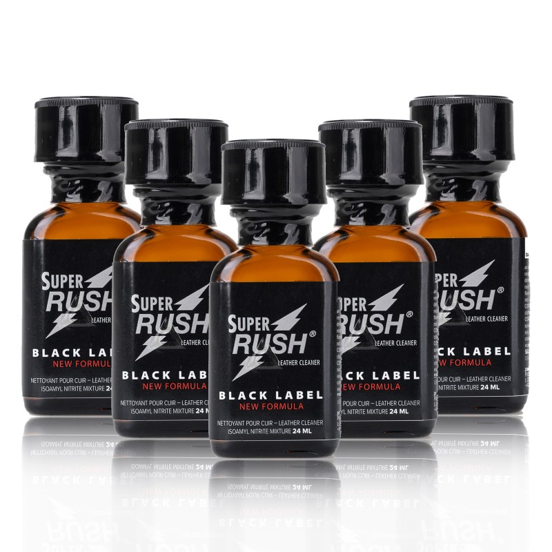 Pack Poppers Super Rush Black Label X5 - 24ml