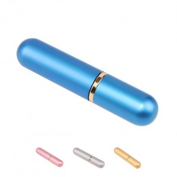 Poppers-Inhalator aus blauem Aluminium.