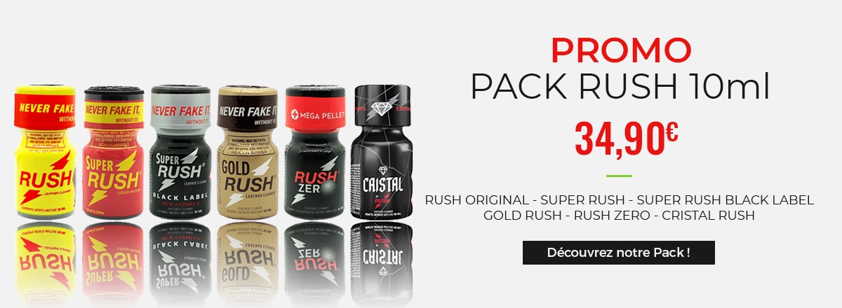 Pack de 6 poppers Rush - 10ml