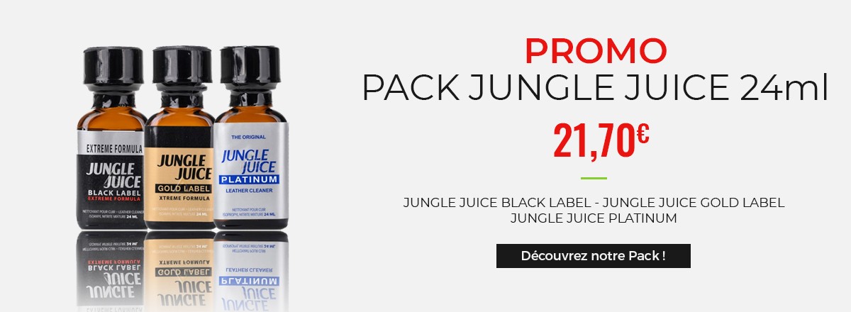 Découvrez notre pack de poppers Jungle Juice - 24ml