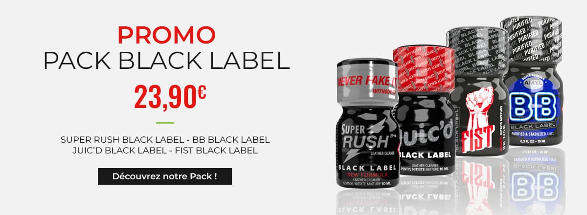 Découvrez le nouveau pack de poppers black label 10ml