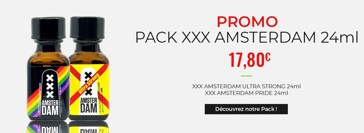 Pack de poppers Amsterdam XXX - 24ml (Amsterdam XXX Pride & Amsterdam XXX Ultra Strong)